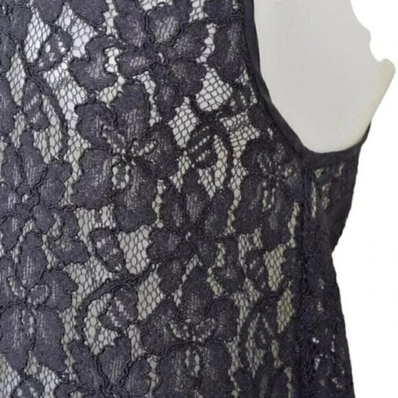 Aritzia Wilfred Madeline Grey Sheer Lace Floral Racerback Tank‎ Top Size XS - Picture 4 of 6